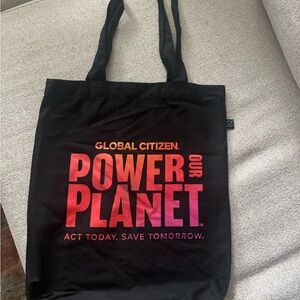 Global citizen  ‘Power Our Planet' Black Tote Bag